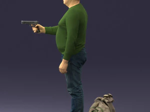 hombre con 0286 Modelo 3D