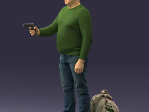 hombre con 0286 Modelo 3D