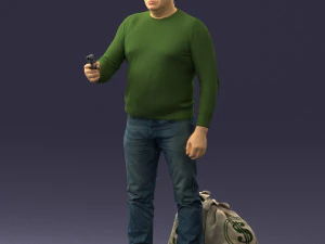 hombre con 0286 Modelo 3D