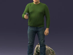 hombre con 0286 Modelo 3D