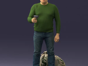 hombre con 0286 Modelo 3D