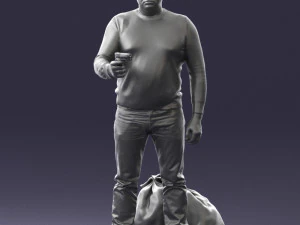 hombre con 0286 Modelo 3D