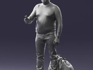 hombre con 0286 Modelo 3D