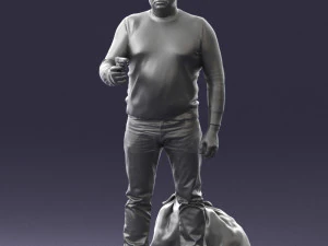 hombre con 0286 Modelo 3D