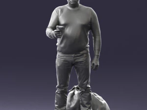 hombre con 0286 Modelo 3D