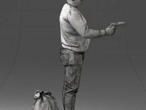 hombre con 0286 Modelo 3D