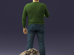 man with 0286 3d print ready 3D Baskı Modeli