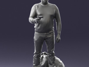 man with 0286 3d print ready 3D Baskı Modeli