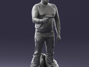 man with 0286 3d print ready 3D Baskı Modeli