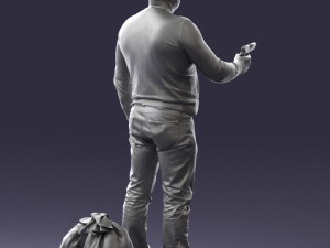 man with 0286 3d print ready 3D Baskı Modeli