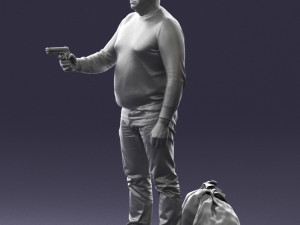 man with 0286 3d print ready 3D Baskı Modeli