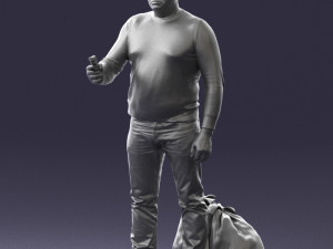 man with 0286 3d print ready 3D Baskı Modeli