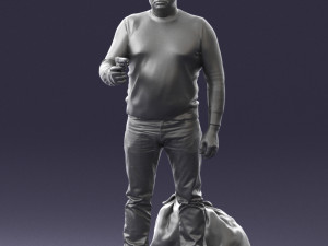 man with 0286 3d print ready 3D Baskı Modeli