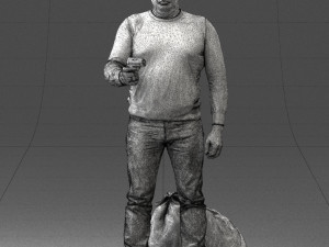 man with 0286 3d print ready 3D Baskı Modeli
