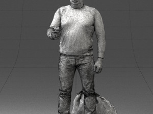 man with 0286 3d print ready 3D Baskı Modeli