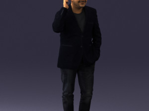 man with phone 0287 3D 모델