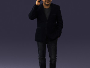 man with phone 0287 3d print ready Modelo de impresión 3D