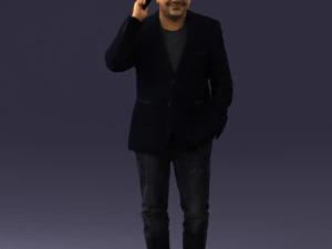 man with phone 0287 3d print ready 3D Print Model