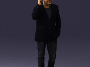 man with phone 0287 3d print ready 3D Print Model