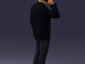 man with phone 0287 3d print ready Modelo de impresión 3D