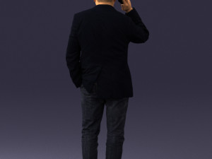 man with phone 0287 3d print ready Modelo de impresión 3D