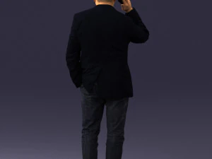 man with phone 0287 3d print ready 3D Print Model