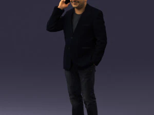 man with phone 0287 3d print ready 3D Print Model