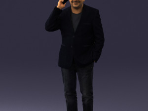 man with phone 0287 3d print ready Modelo de impresión 3D