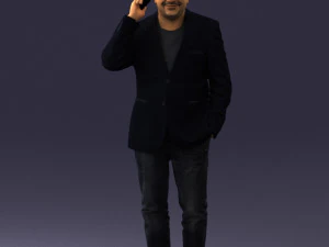 man with phone 0287 3d print ready 3D Print Model