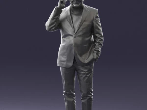 man with phone 0287 3d print ready 3D Print Model