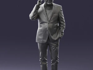 man with phone 0287 3d print ready 3D Print Model