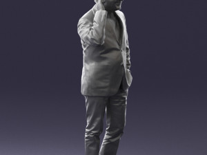 man with phone 0287 3d print ready Modelo de impresión 3D
