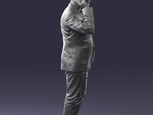 man with phone 0287 3d print ready Modelo de impresión 3D