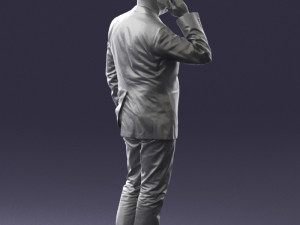 man with phone 0287 3d print ready Modelo de impresión 3D