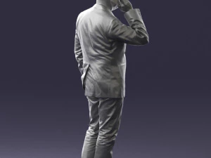 man with phone 0287 3d print ready 3D Print Model