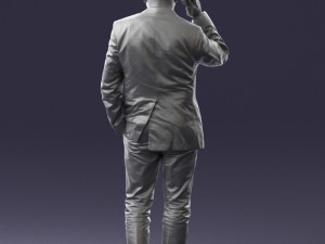 man with phone 0287 3d print ready Modelo de impresión 3D