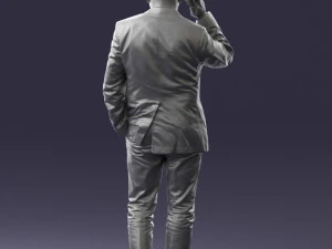 man with phone 0287 3d print ready 3D Print Model