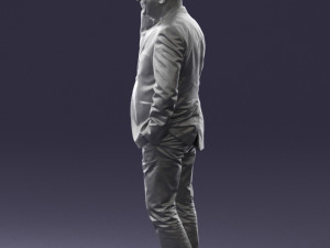 man with phone 0287 3d print ready Modelo de impresión 3D