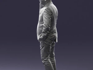man with phone 0287 3d print ready 3D Print Model