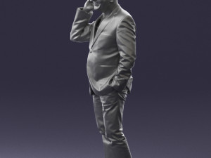 man with phone 0287 3d print ready Modelo de impresión 3D