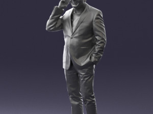 man with phone 0287 3d print ready Modelo de impresión 3D