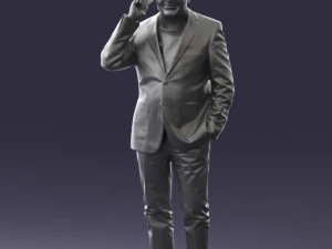 man with phone 0287 3d print ready 3D Print Model