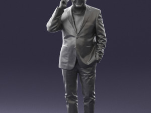 man with phone 0287 3d print ready Modelo de impresión 3D