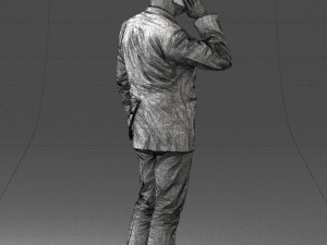 man with phone 0287 3d print ready Modelo de impresión 3D