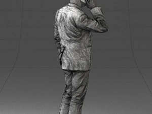 man with phone 0287 3d print ready 3D Print Model