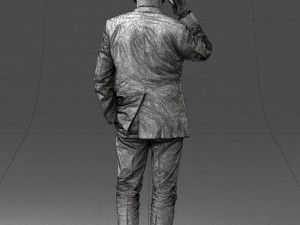 man with phone 0287 3d print ready Modelo de impresión 3D