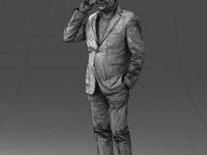 man with phone 0287 3d print ready 3D Print Model