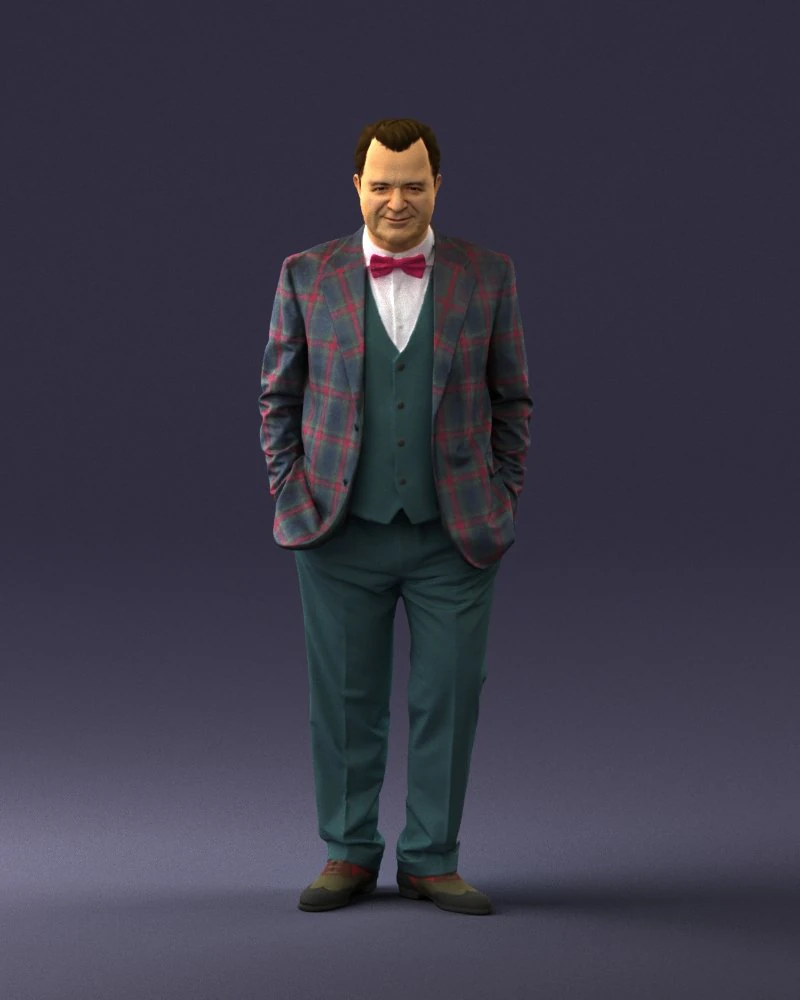 man in jacket 0289 3D Model .c4d .max .obj .3ds .fbx .stl .blend