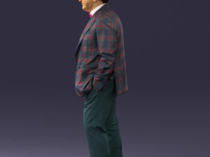 man in jacket 0289 3D Model