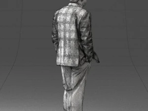 man in jacket 0289 3D Model